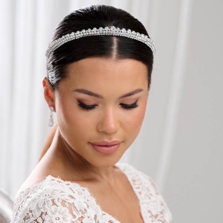 Tatiana Low Crystal Bridal Tiara