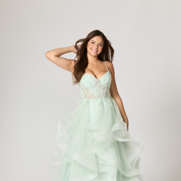 Tiffanys Hayley Sage Green TFY Prom Dress