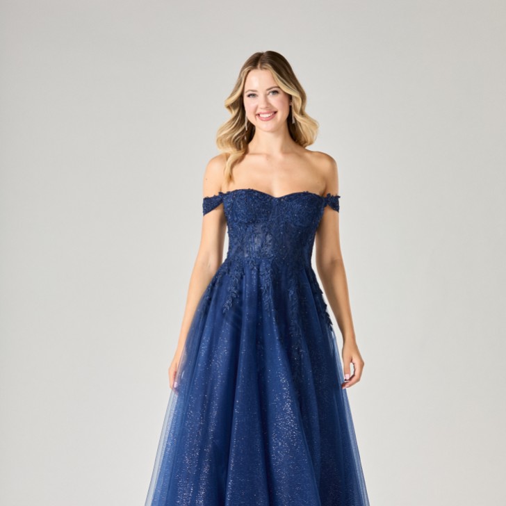 Tiffanys Misty Navy TFY Prom Dress