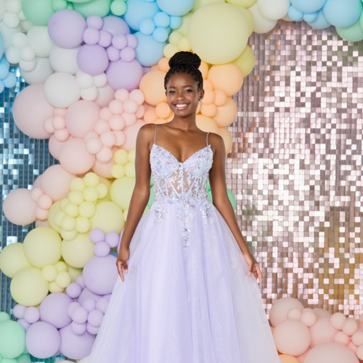 Tiffanys Perrie Lilac Prom Dress