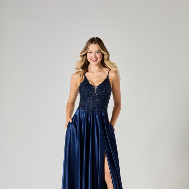 Tiffanys Saylor Navy TFY Prom Dress