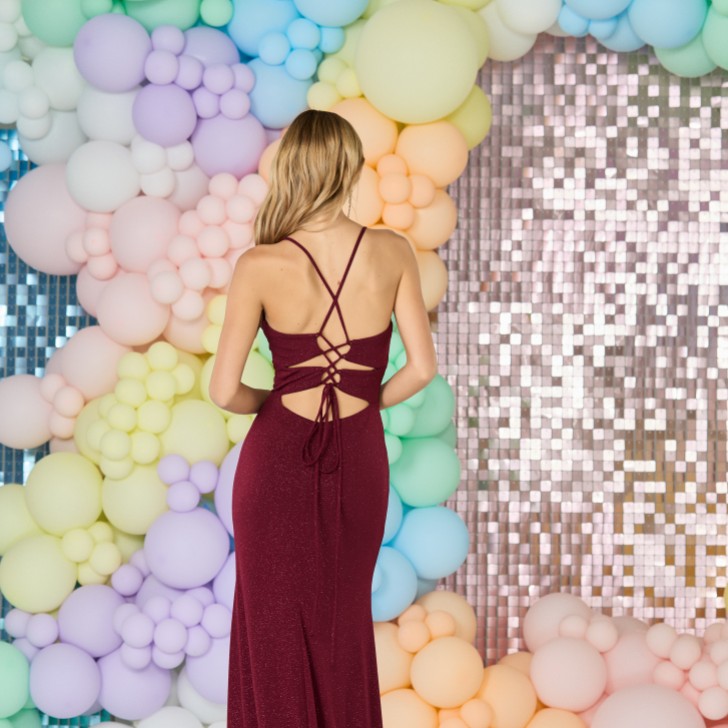 Tiffanys Scottie Burgundy Prom Dress