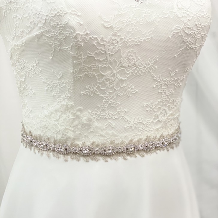 Wentworth Vintage Inspired Crystal and Feather Bridal Belt