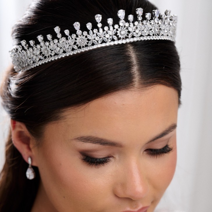 Windsor Cubic Zirconia Crystal Wedding Tiara