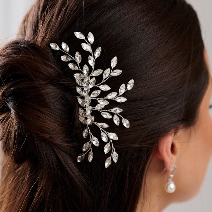 Zora Crystal Spray Wedding Hair Comb