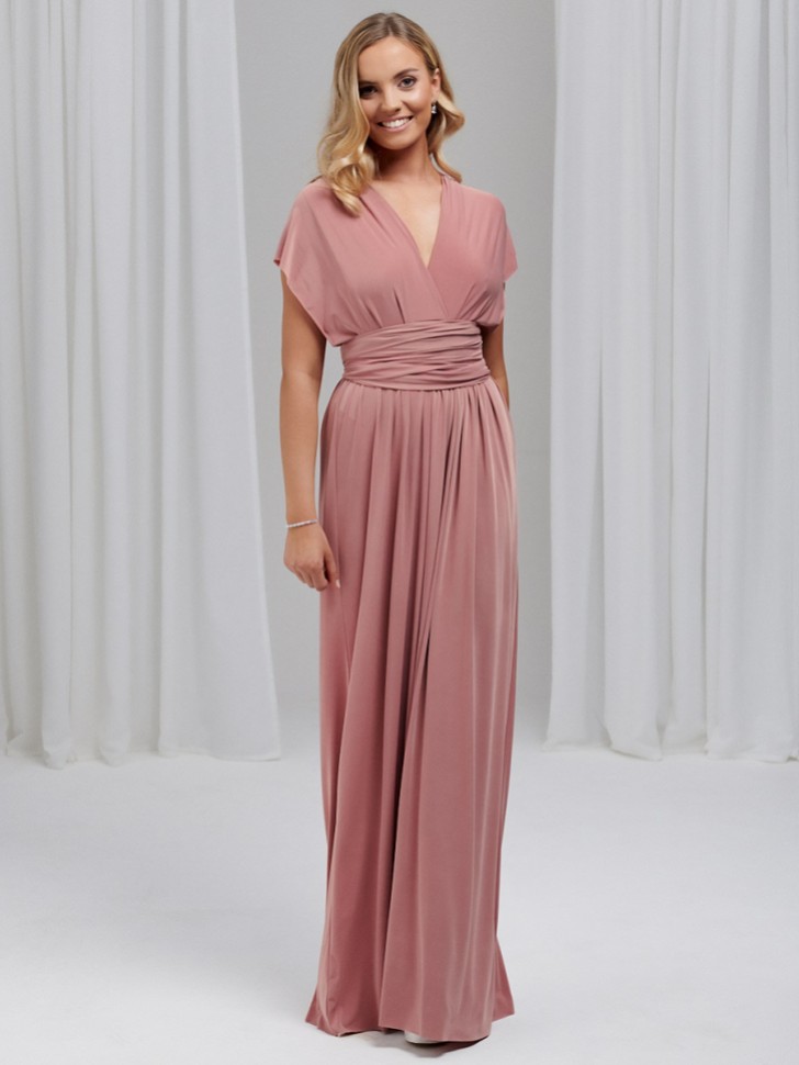 Emily Rose Dusky Pink Multiway Bridesmaid Dress (One Size)