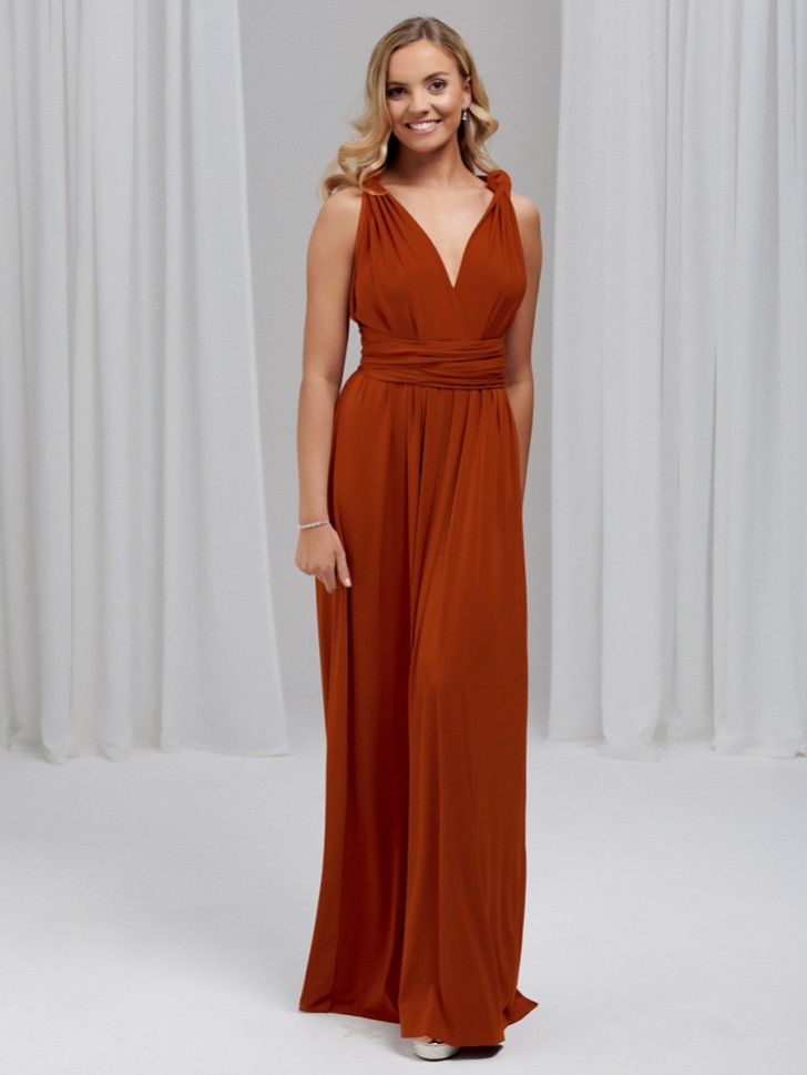Emily Rose Rust Multiway Bridesmaid Dress (One Size)
