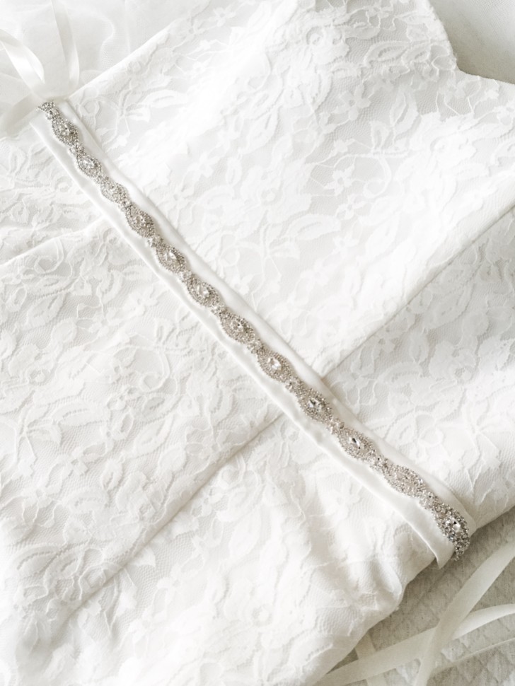 Hadley Narrow Oval Diamante Bridal Belt