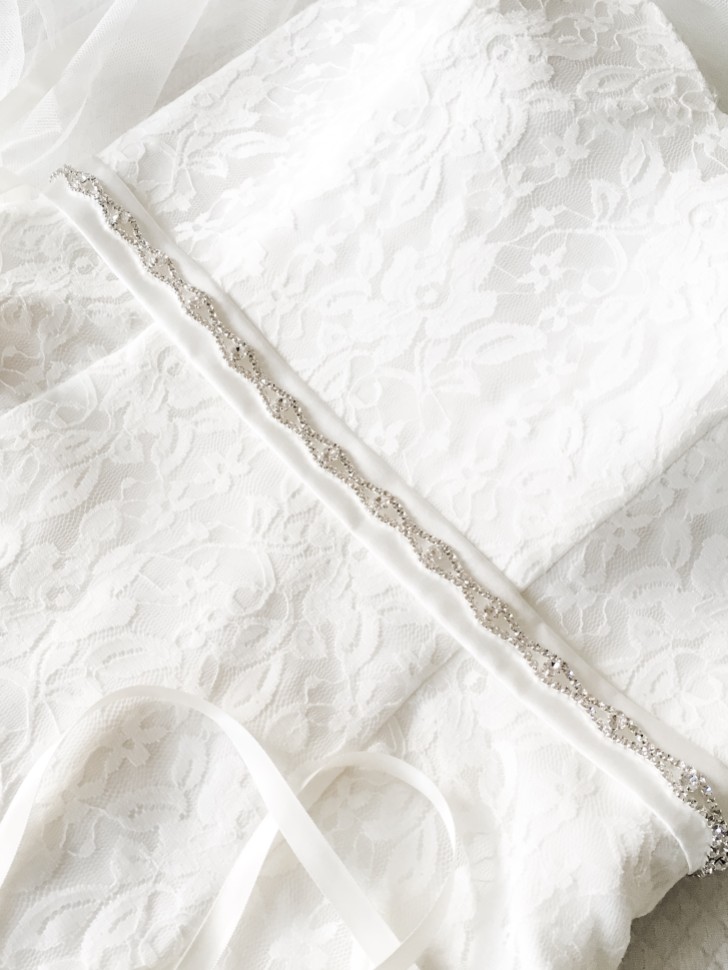 Harper Narrow Diamante Chain Bridal Belt