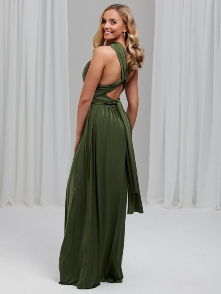 Emily Rose Olive Green Multiway Bridesmaid Dress (One Size)