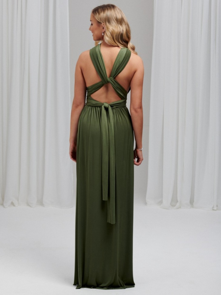 Emily Rose Olive Green Multiway Bridesmaid Dress (One Size)