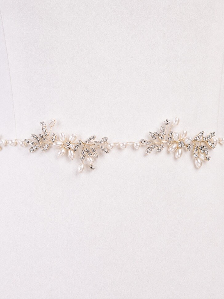 Perfect Bridal Delicate Pearl & Crystal Bridal Belt