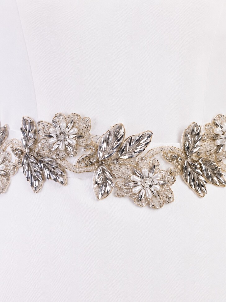 Perfect Bridal Elegant Floral Vintage-Inspired Crystal & Pearl Bridal Belt