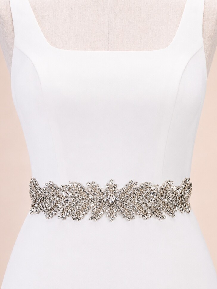 Perfect Bridal Cinto largo de cristal para vestido Evita