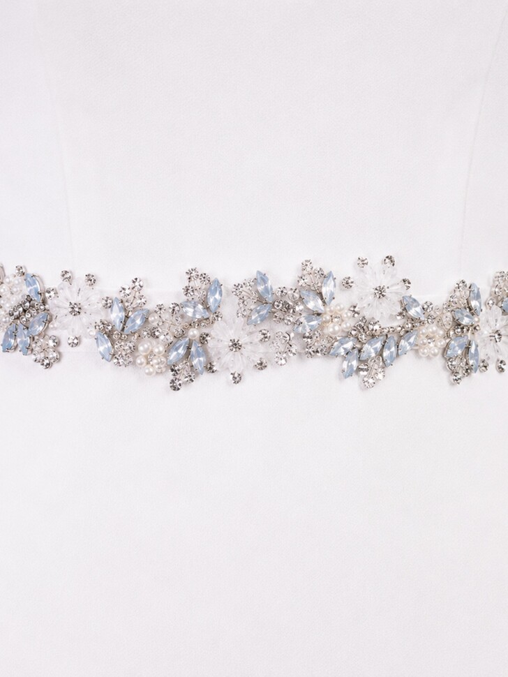 Perfect Bridal Floral Pearl & Crystal Bridal Belt