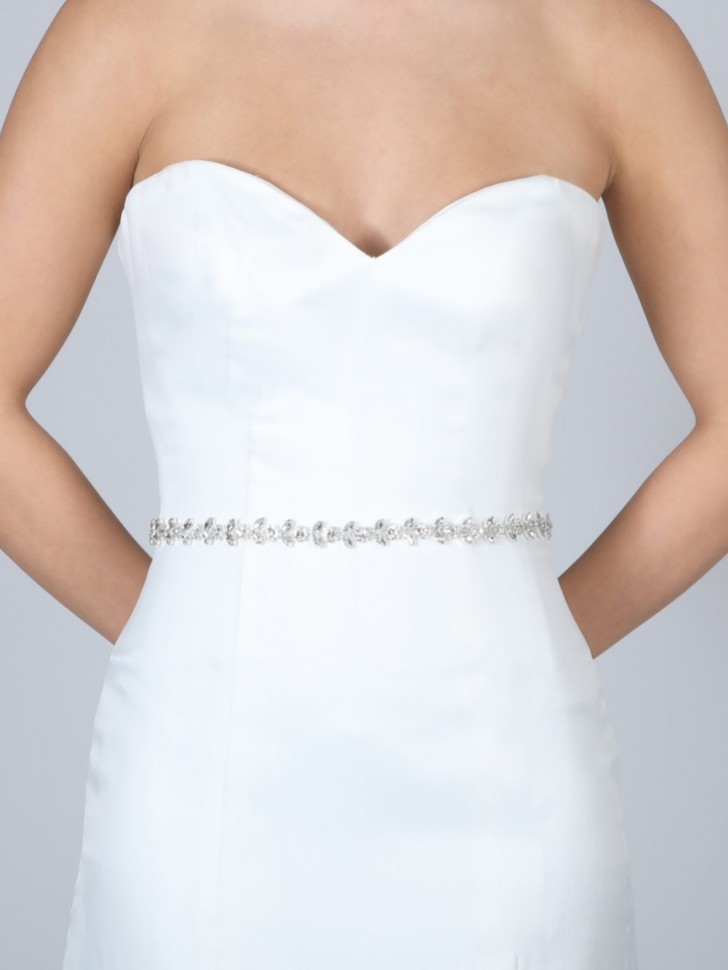 Perfect Bridal Leona Thin Diamante Wedding Belt