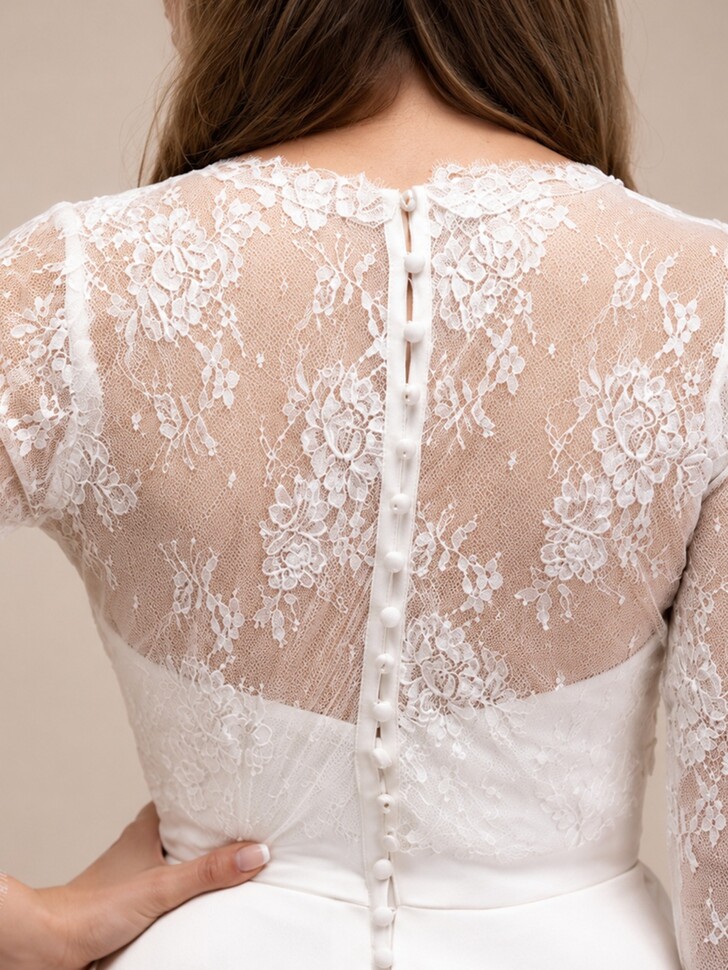 Perfect Bridal Long Sleeve Lace Bridal Topper