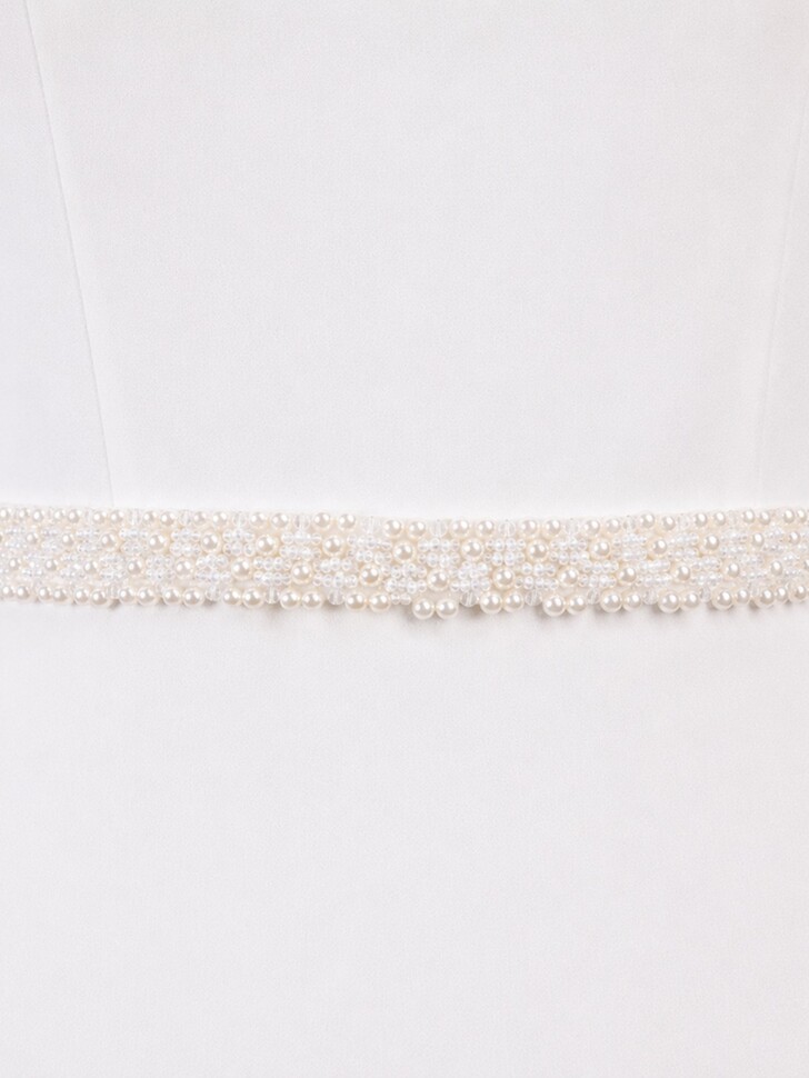 Perfect Bridal Cinto de casamento com pérolas e contas Odessa