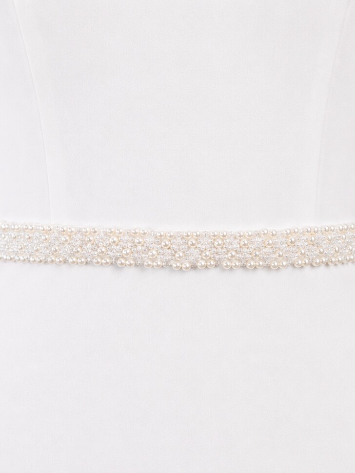 Perfect Bridal Cinto de casamento com pérolas e contas Odessa