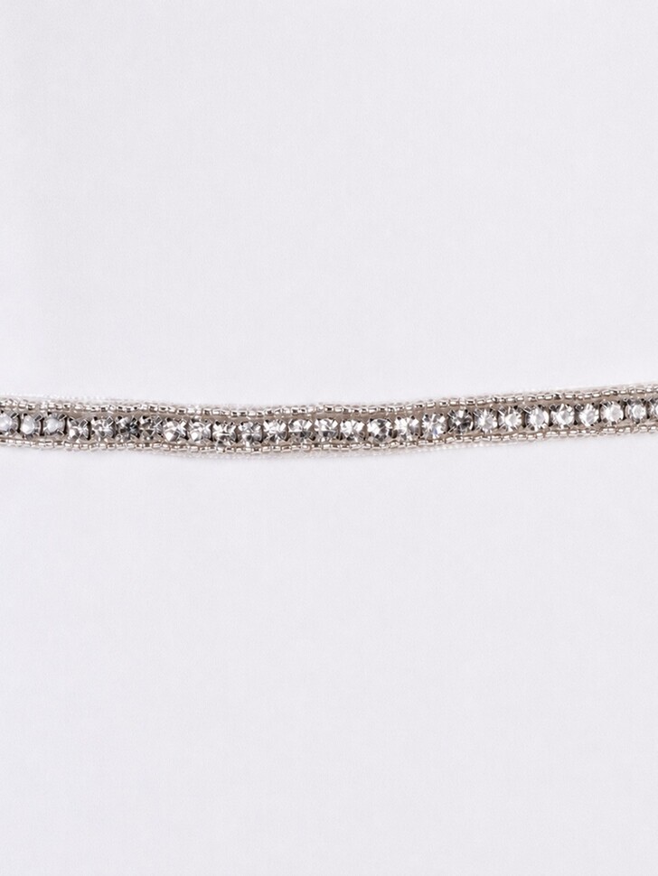 Perfect Bridal Cinto fino com diamantes sintéticos brilhantes Rhiannon