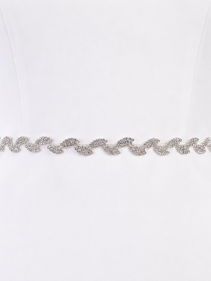 Perfect Bridal Slim Delicate Rhinestone Leaf Bridal Belt