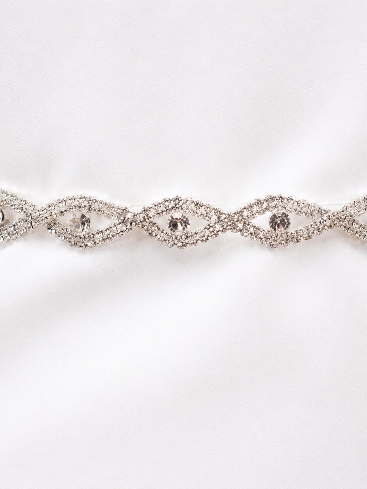 Perfect Bridal Sparkling Diamante Oval Shaped Bridal Belt