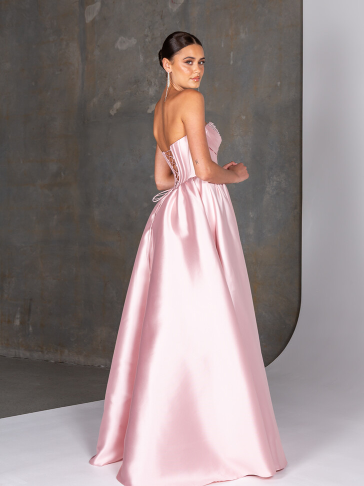 Tania Olsen Damalia Pastel Pink Prom Dress