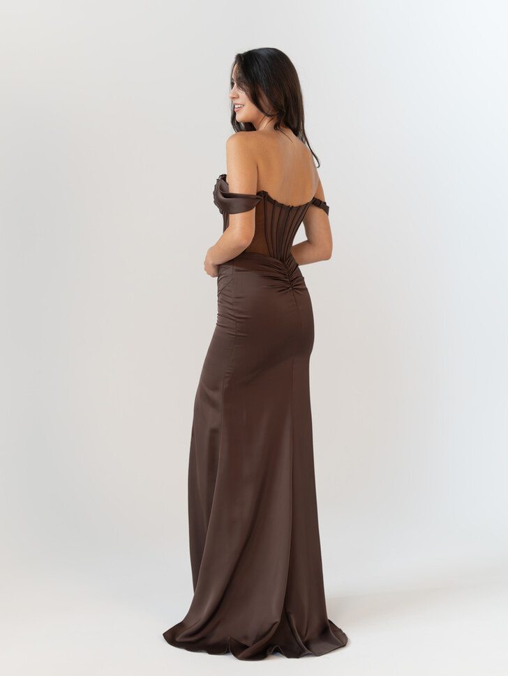 Tania Olsen Dominica Chocolate Prom Dress