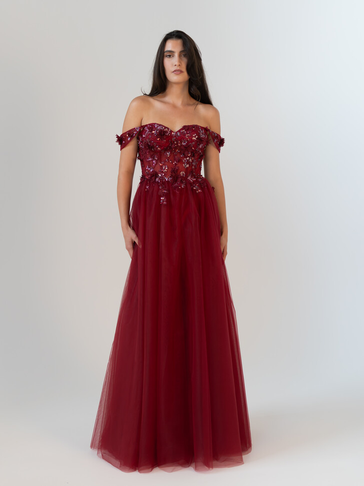 Tania Olsen Dove Red Prom Dress