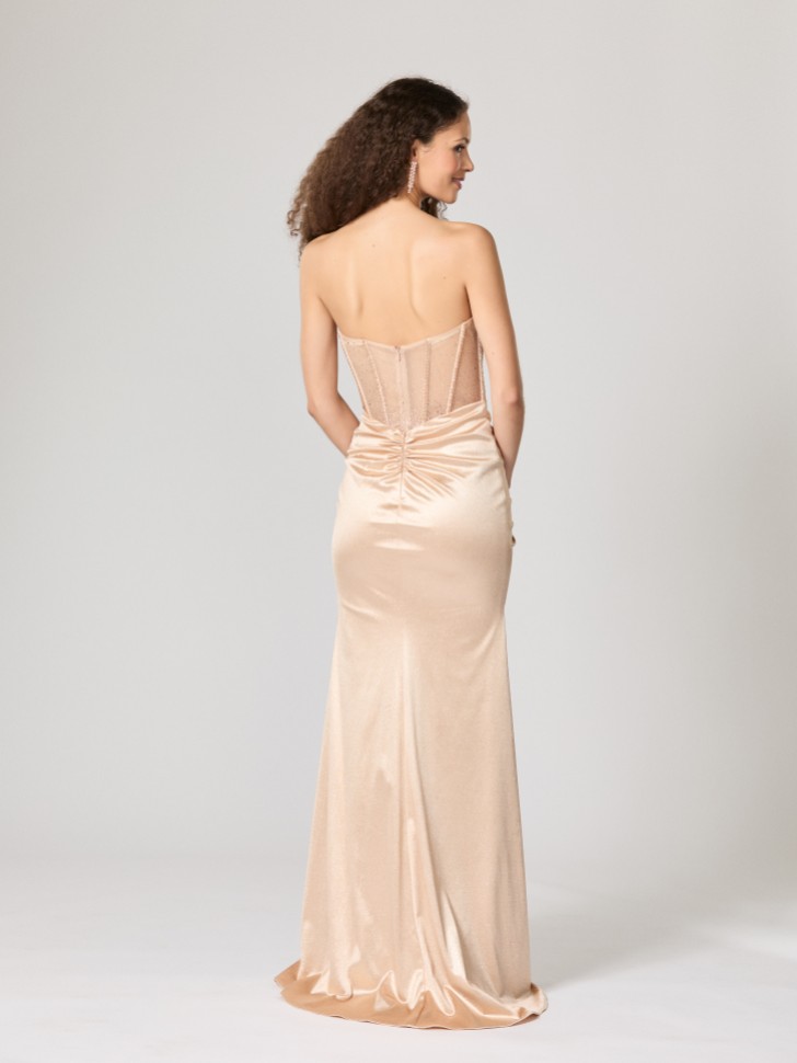 Tiffanys Braylee Champagne TFY Prom Dress