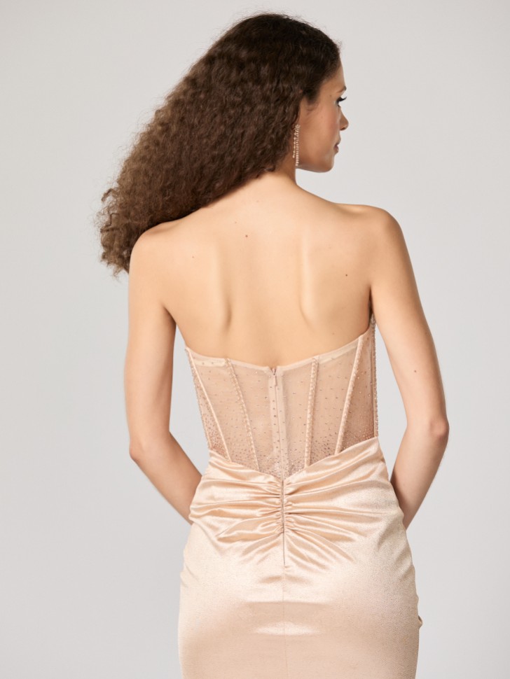 Tiffanys Braylee Champagne TFY Prom Dress