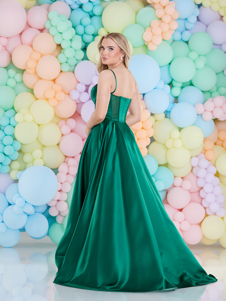 Tiffanys Danielle Dark Green Prom Dress