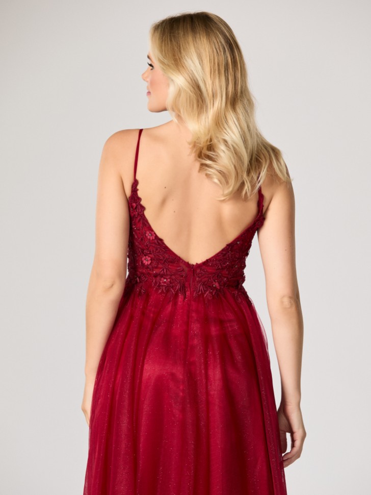 Tiffanys Madeline Wine TFY Prom Dress