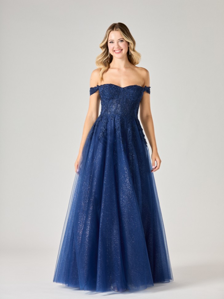 Tiffanys Misty Navy TFY Prom Dress