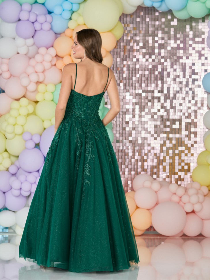 Tiffanys Nancy Dark Green Prom Dress