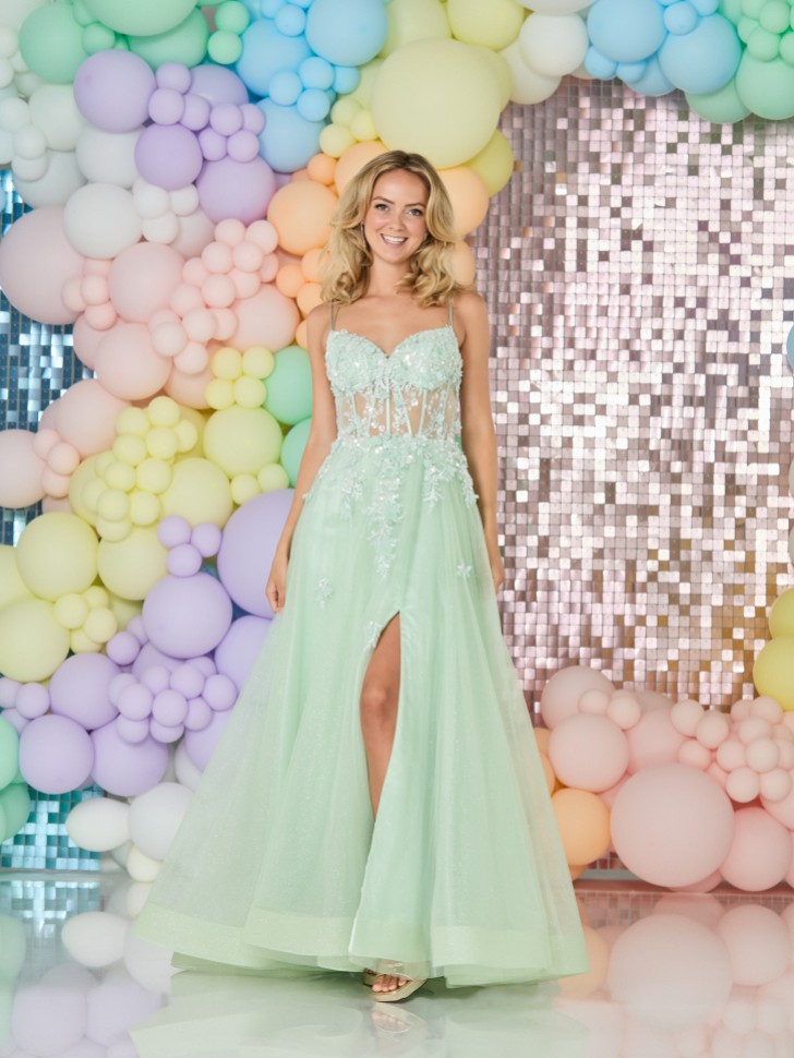 Tiffanys Orla Sage Green Prom Dress