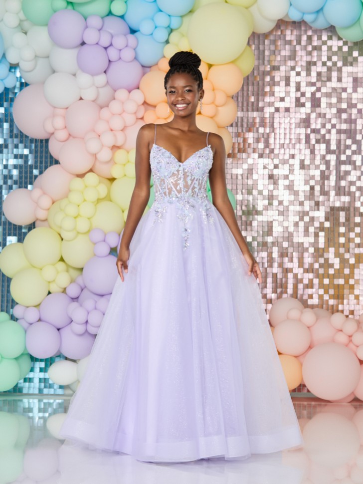 Tiffanys Perrie Lilac Prom Dress