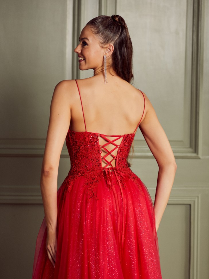 Tiffanys Sabina Red Prom Dress