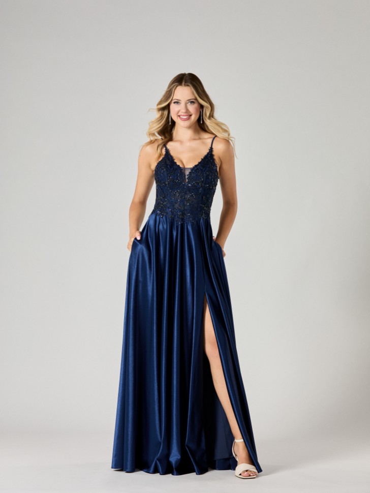 Tiffanys Saylor Navy TFY Prom Dress