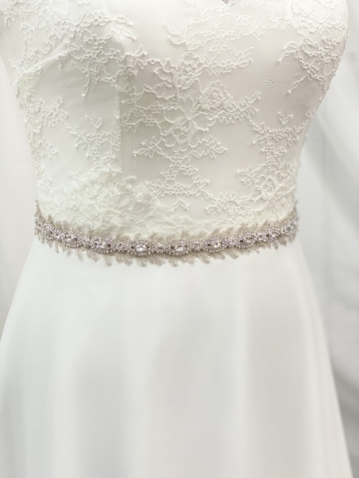 Wentworth Vintage Inspired Crystal and Feather Bridal Belt