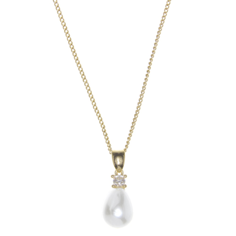 Collane di perle dorate da donna, alla moda, placcate in oro