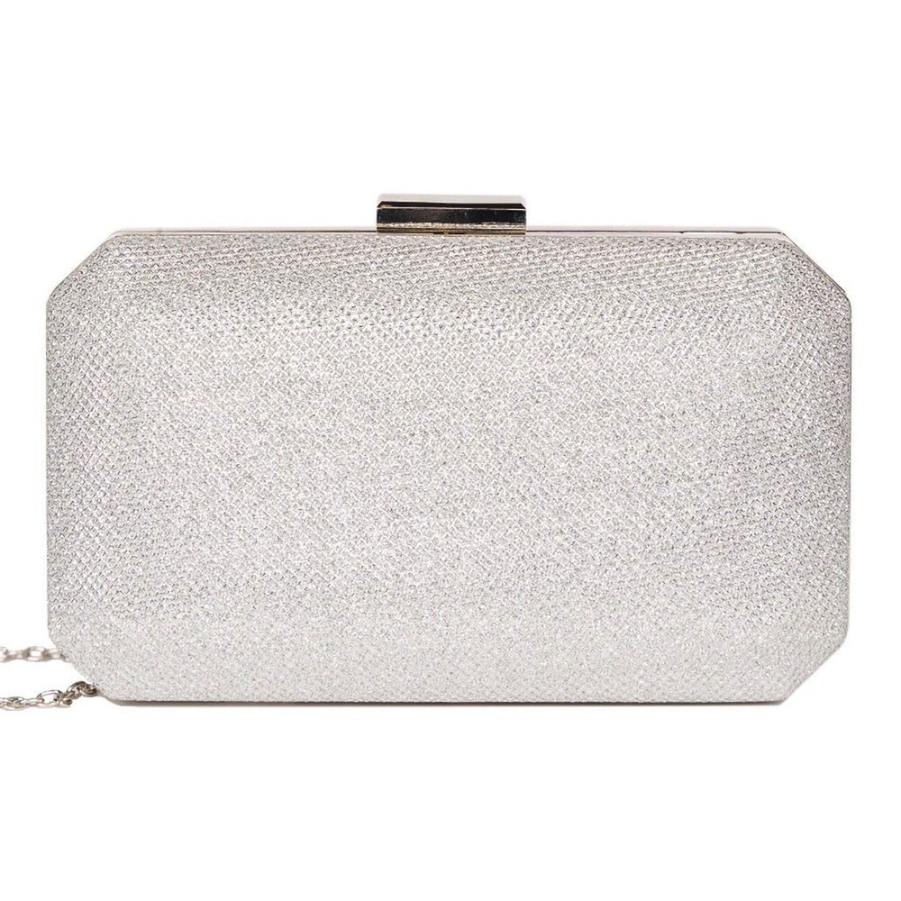 Pochette Clutch Argentée 'Boite D'embrayage' - Marque BAG - Taille Small - Neuf Avec étiquettes