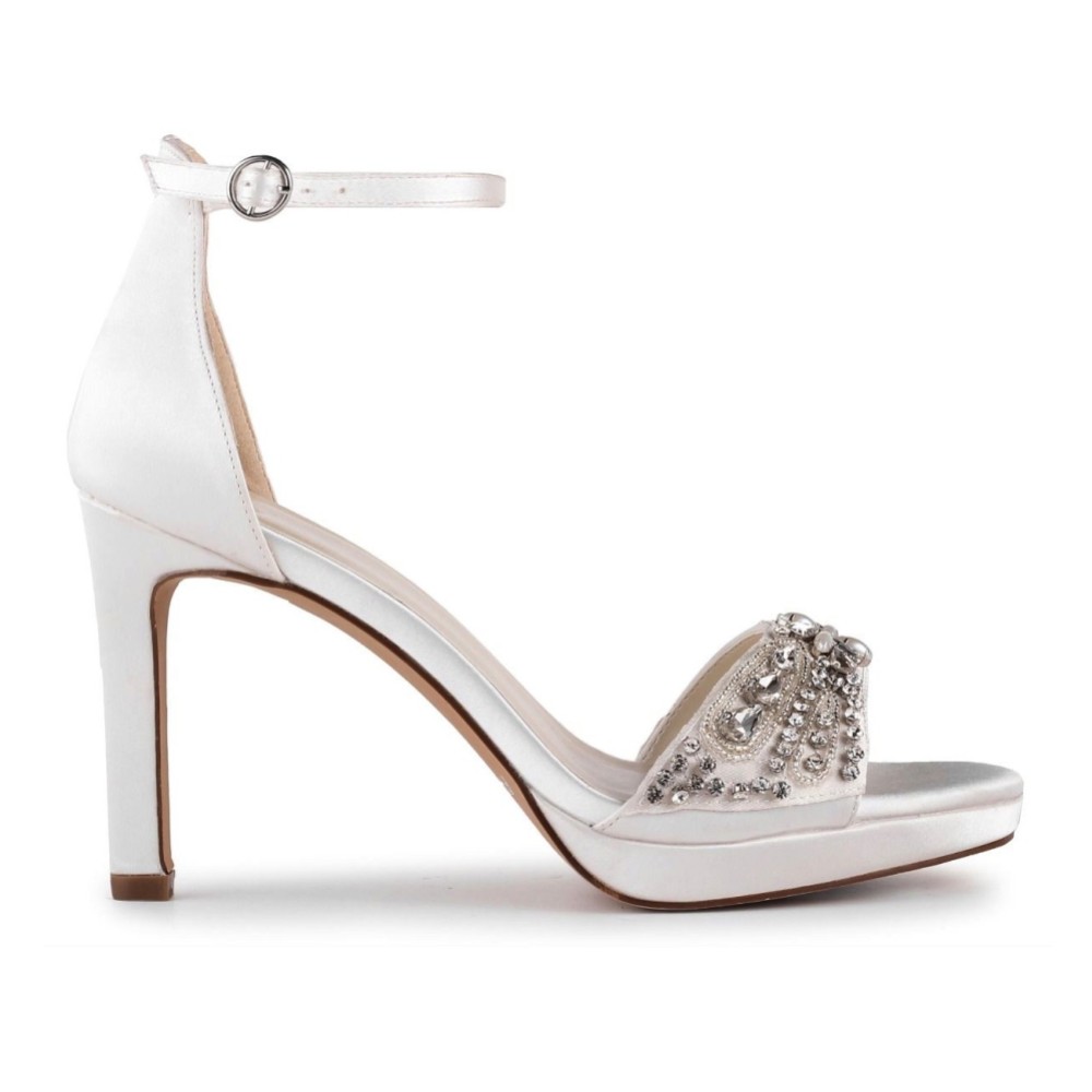 ivory platform sandals