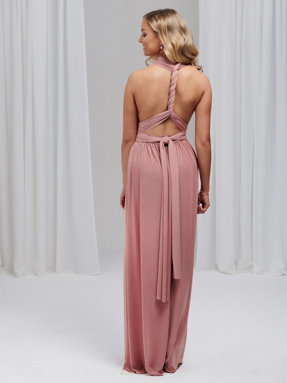 Emily Rose Dusky Pink Multiway Bridesmaid Dress (One Size)