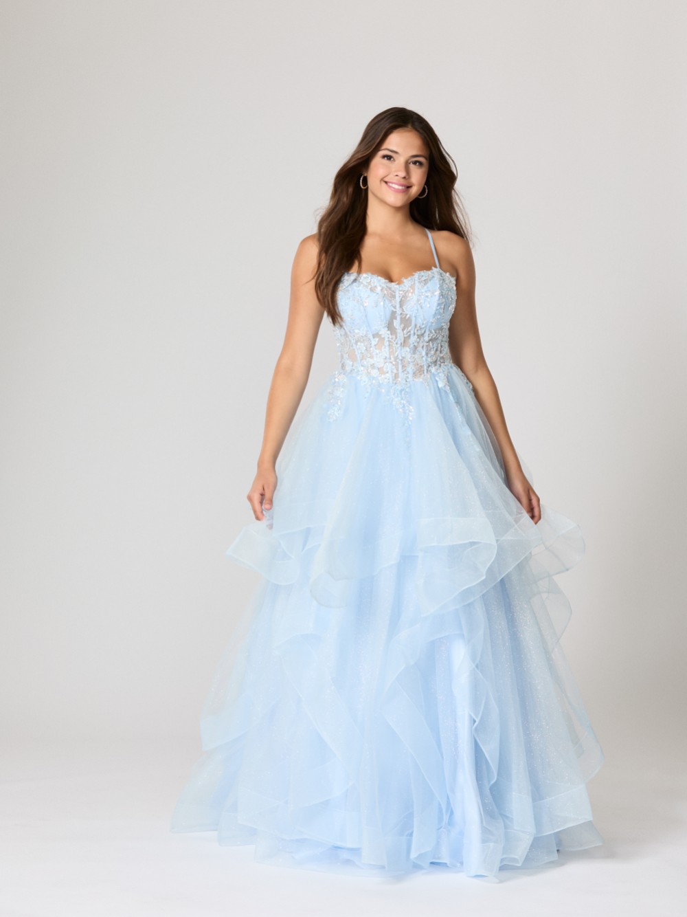 Tiffanys TFY Casey Pale Blue Prom Dress