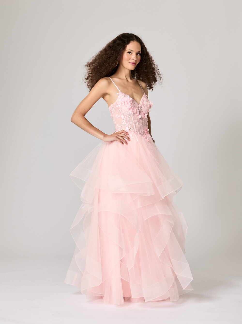 Tiffanys TFY Dream Pale Pink Prom Dress