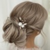 Messy Wedding Bun with Hair Pin