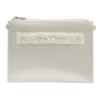 Ivory Pearl Embellished Block Heels & Matching Clutch Bag