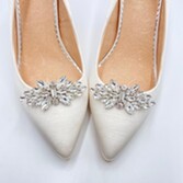 Fotografía: Adornos para zapatos «Glamour Silver Classic Crystal»
