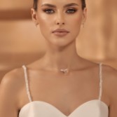 Fotografia: Alças removíveis finas para vestido, em marfim, com contas e pérolas, da Bianco